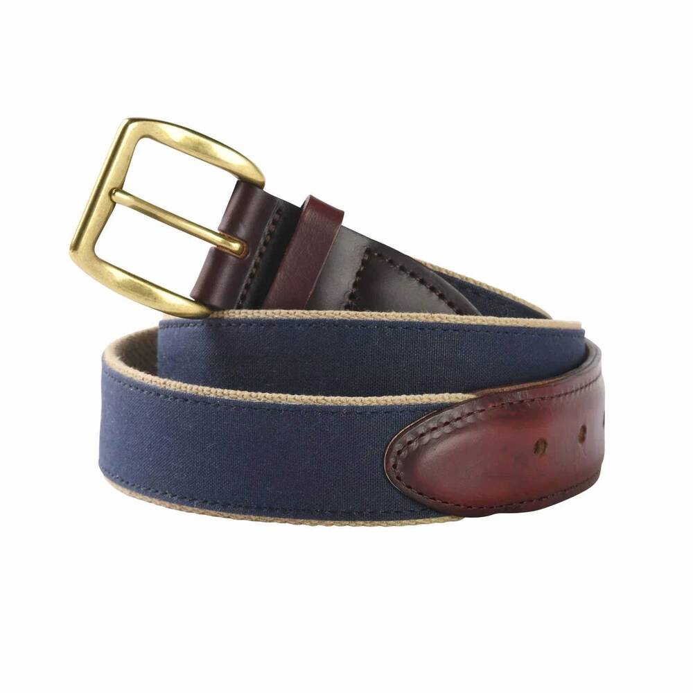 NEW DUCK HEAD men's waxed canvas belt in navy
